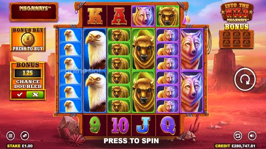 into the wild megaways slot base game