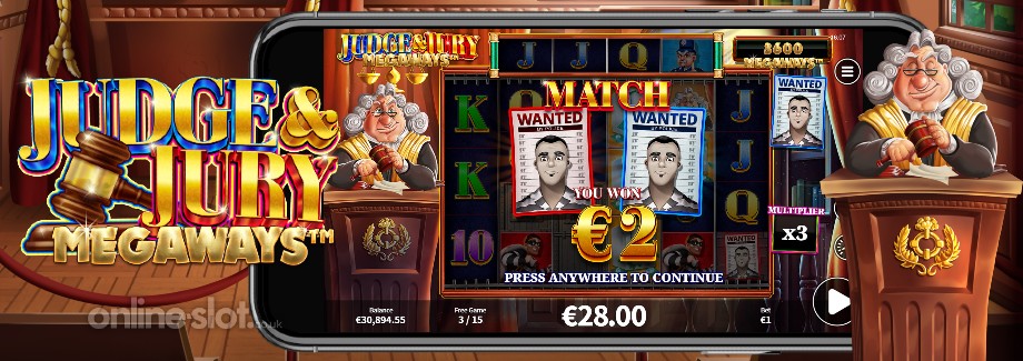 judge and jury megaways mobile slot
