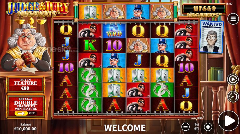 judge and jury megaways slot base game
