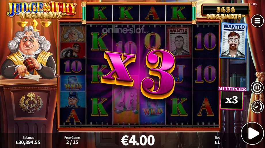 judge and jury megaways slot free games feature