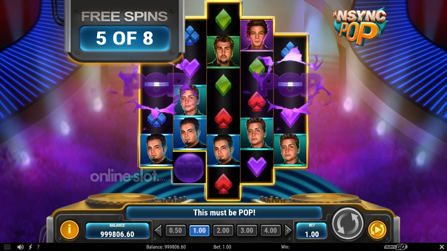 nsync pop slot free spins go pop feature