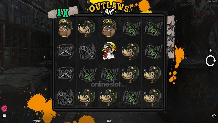 outlaws inc slot base game