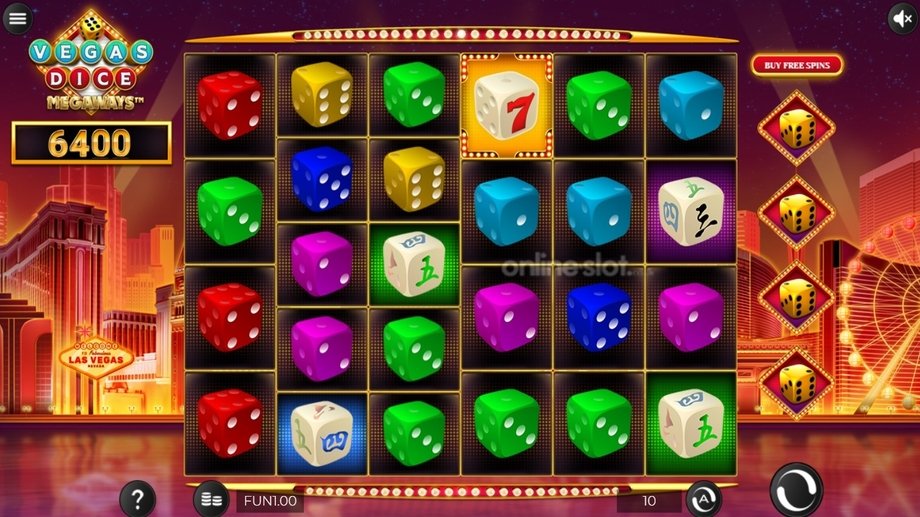 vegas dice megaways slot base game