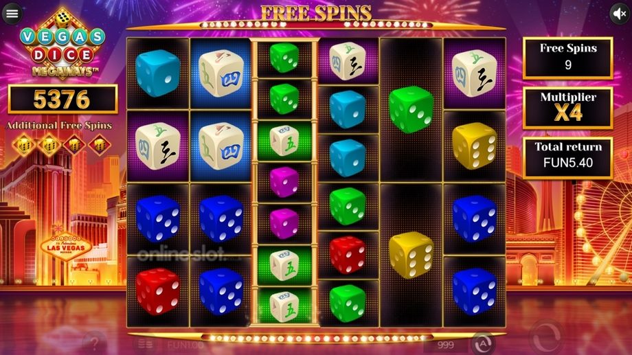 vegas dice megaways slot free spins feature
