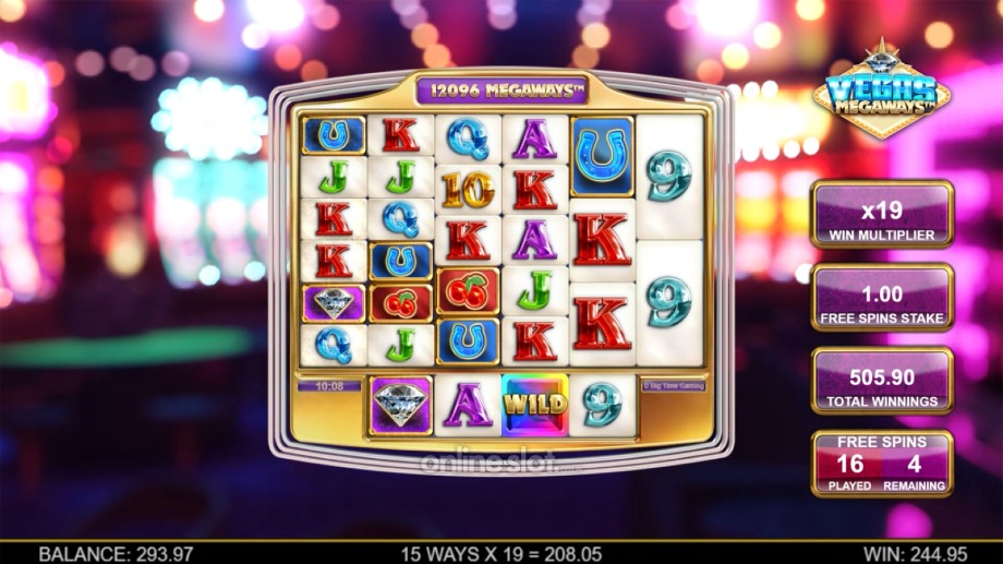 vegas megaways slot free spins feature