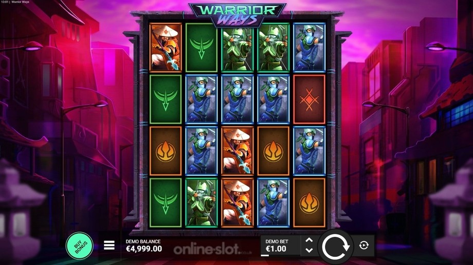warrior ways slot base game