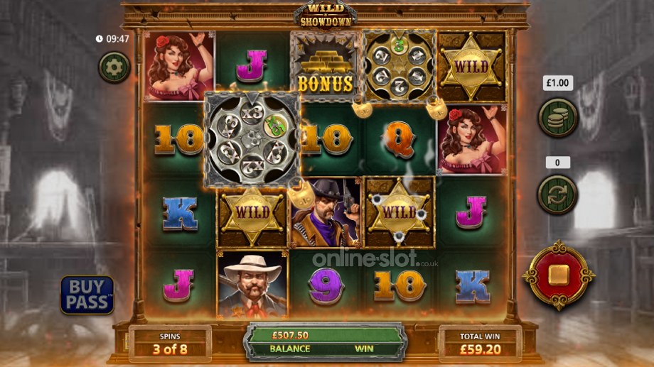wild showdown slot free games feature