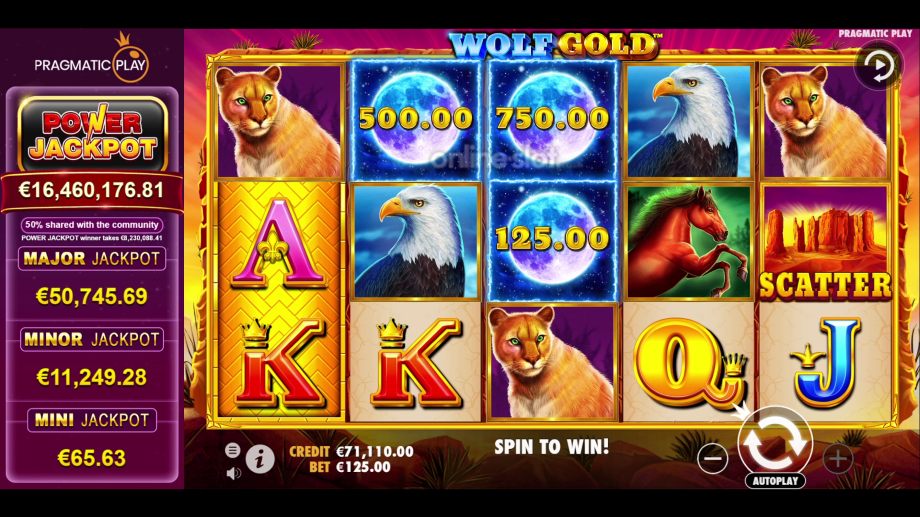 wolf gold power jackpot slot base game