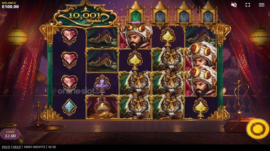 10001 nights slot base game