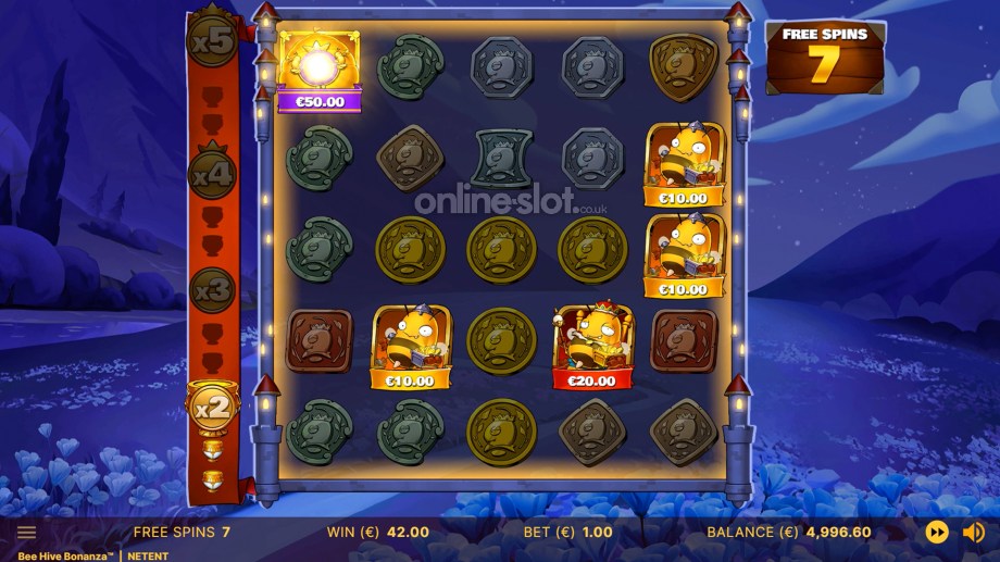 bee hive bonanza slot free spins feature