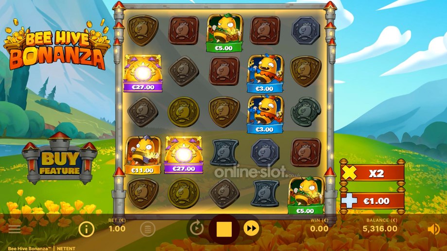 bee hive bonanza slot money bee feature