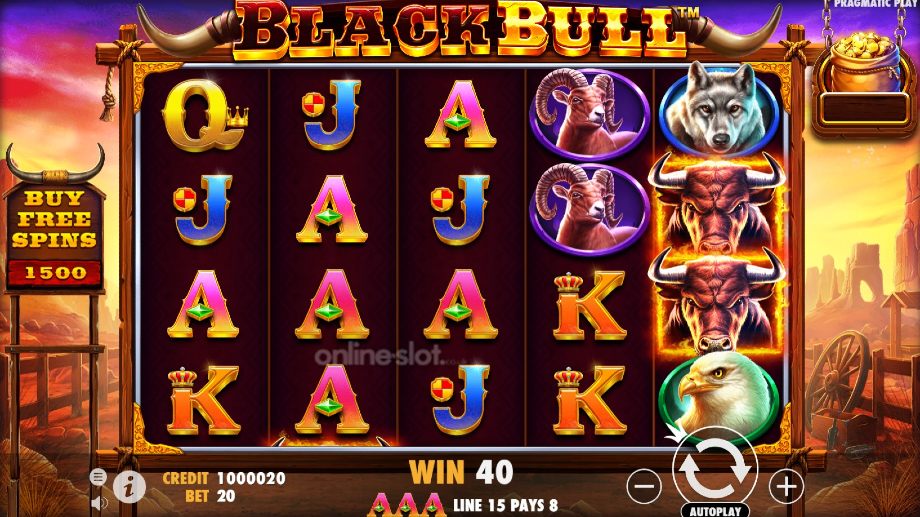 black bull slot base game