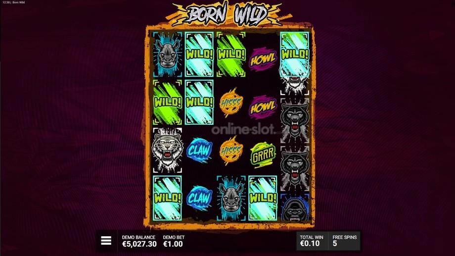 born wild slot free spins feature