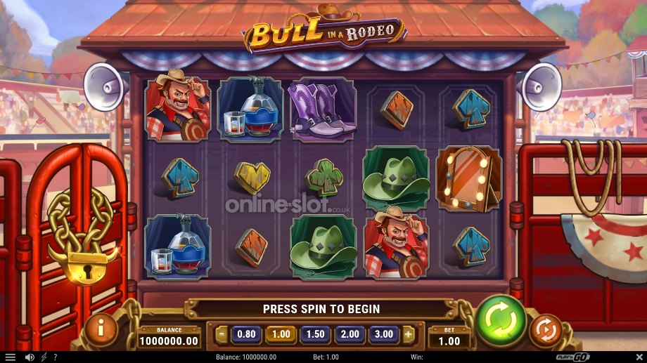 bull in a rodeo slot base game
