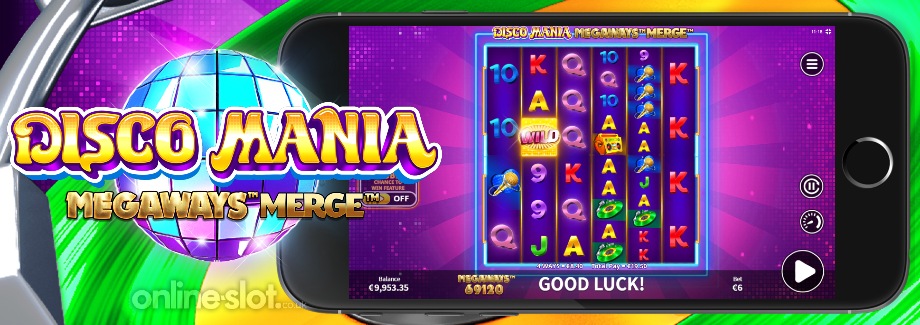 disco mania megaways merge mobile slot