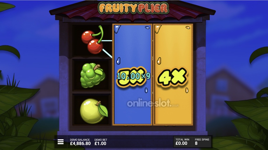 fruityplier slot free spins feature