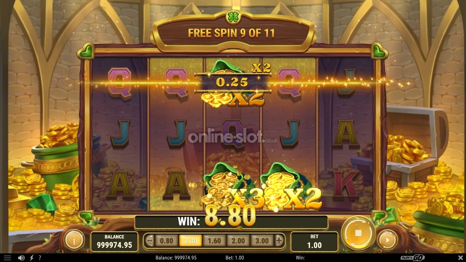 leprechauns vault slot treasure free spins feature
