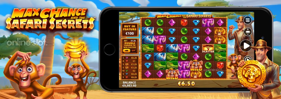 max chance and the safari secrets mobile slot