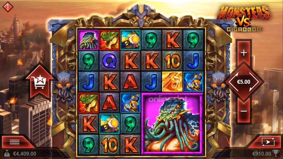 monsters vs gigablox slot base game