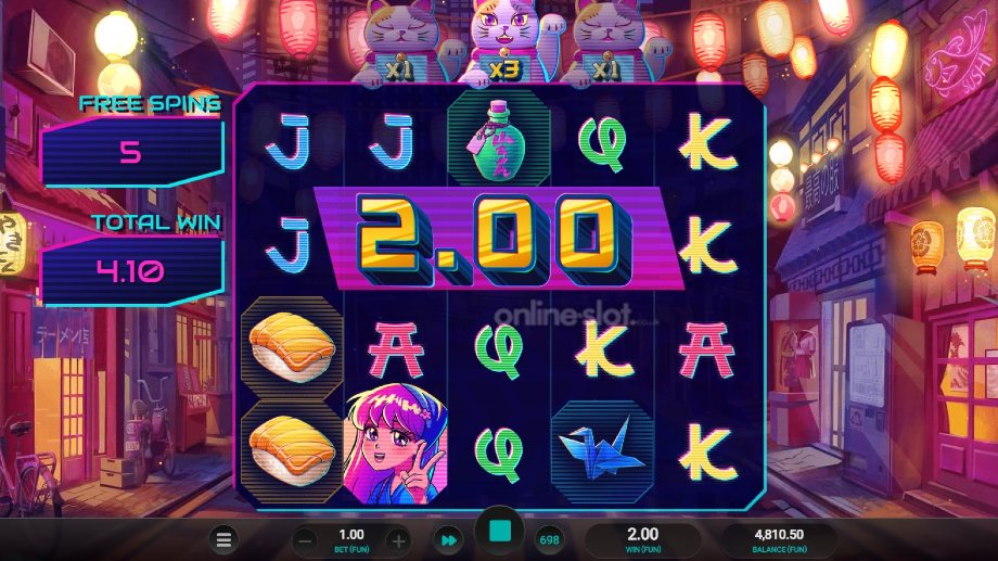 neko night dream drop slot free spins feature