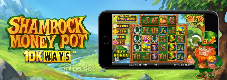shamrock money pot 10k ways mobile slot