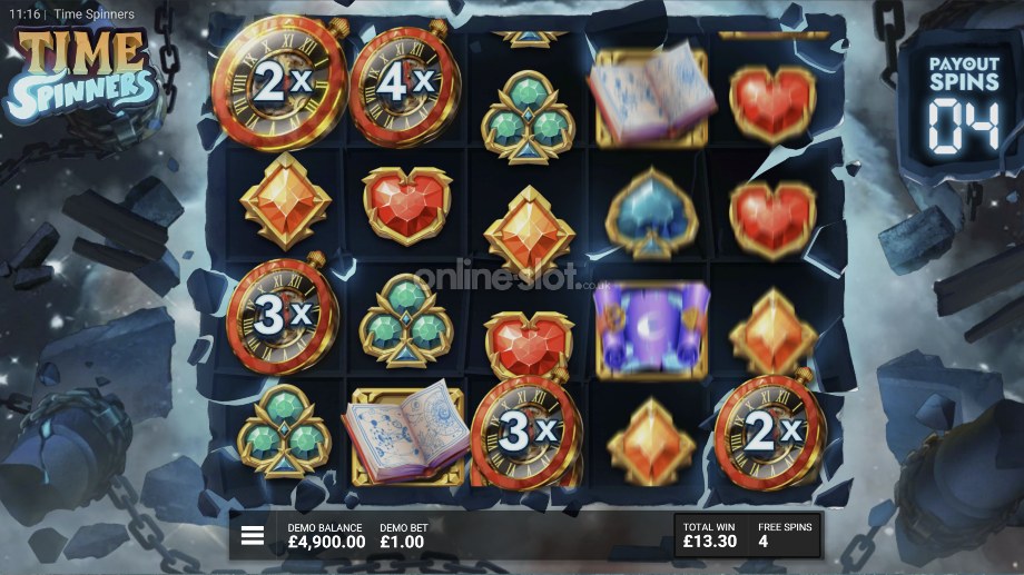 time spinners slot borrowed time bonus feature