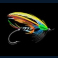 9 bass slot multi coloured fish hook symbol