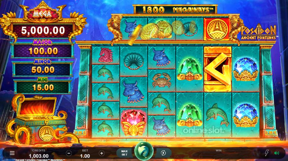 ancient fortunes poseidon megaways slot base game