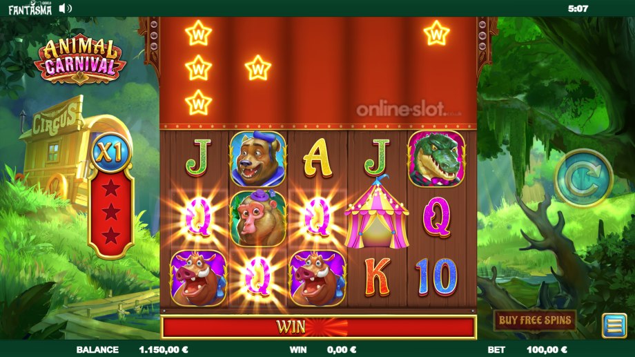 animal carnival slot base game