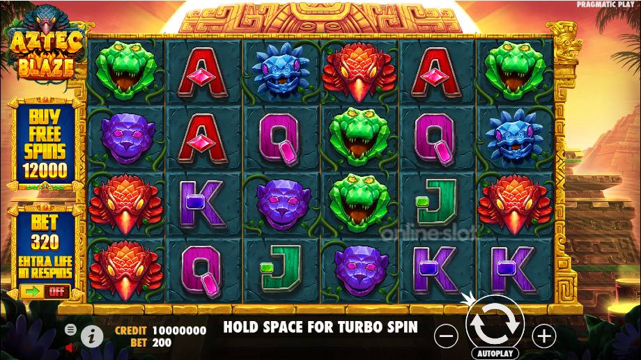 aztec blaze slot base game