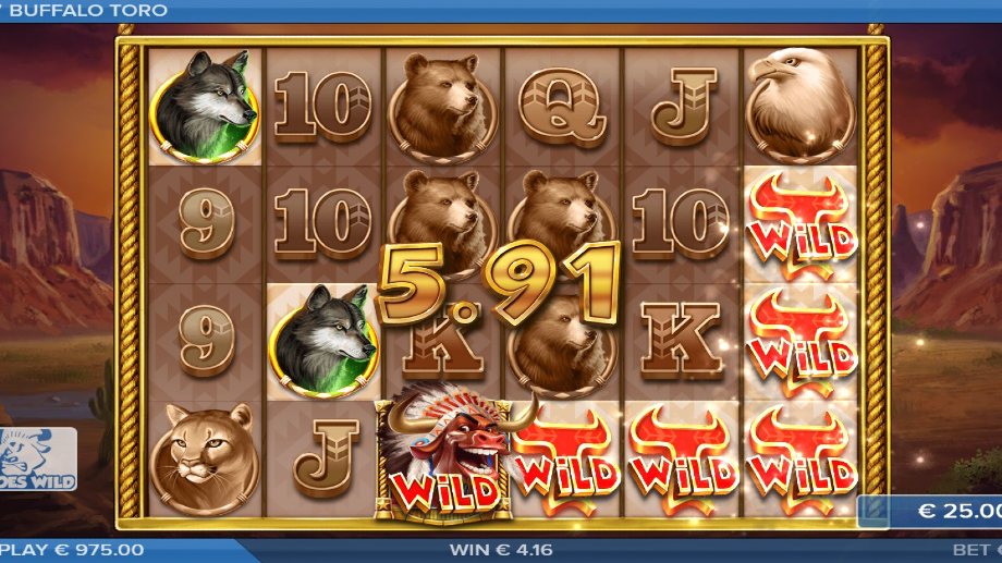 buffalo toro slot toro goes wild feature