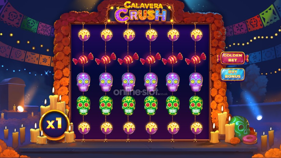 calavera crush slot base game