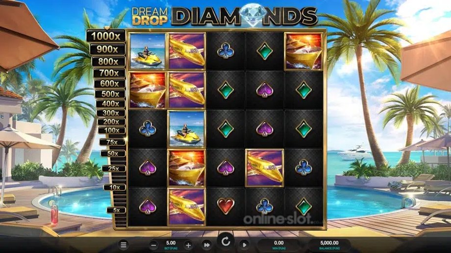 dream drop diamonds slot base game