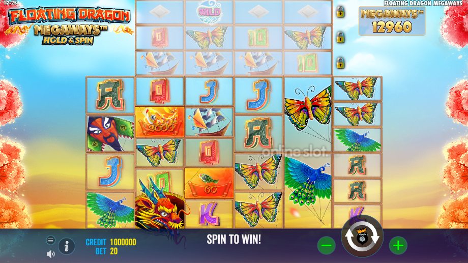 floating dragon megaways slot base game