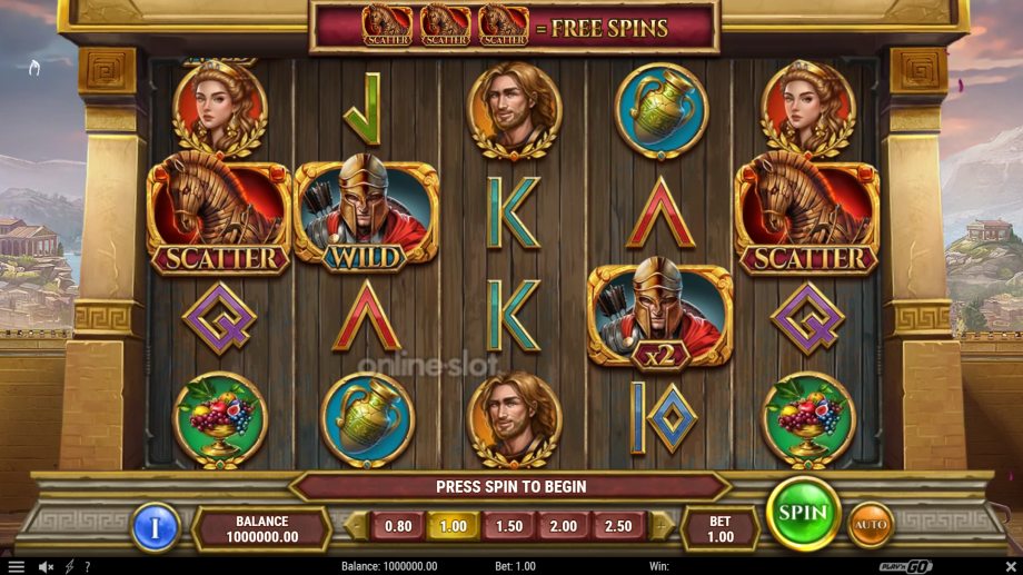 gates of troy slot base game