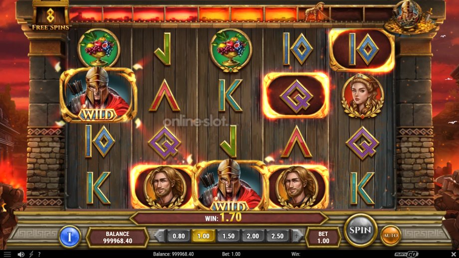 gates of troy slot free spins feature