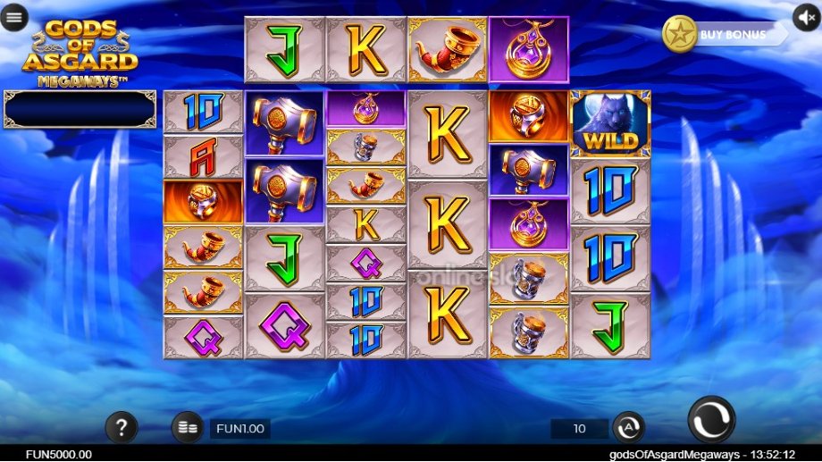 gods of asgard megaways slot base game