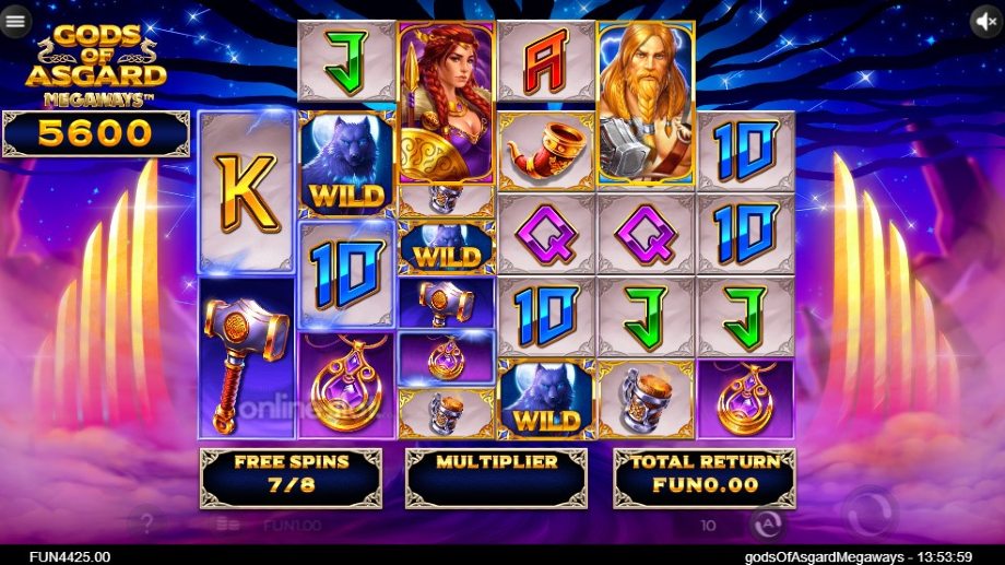 gods of asgard megaways slot free spins feature