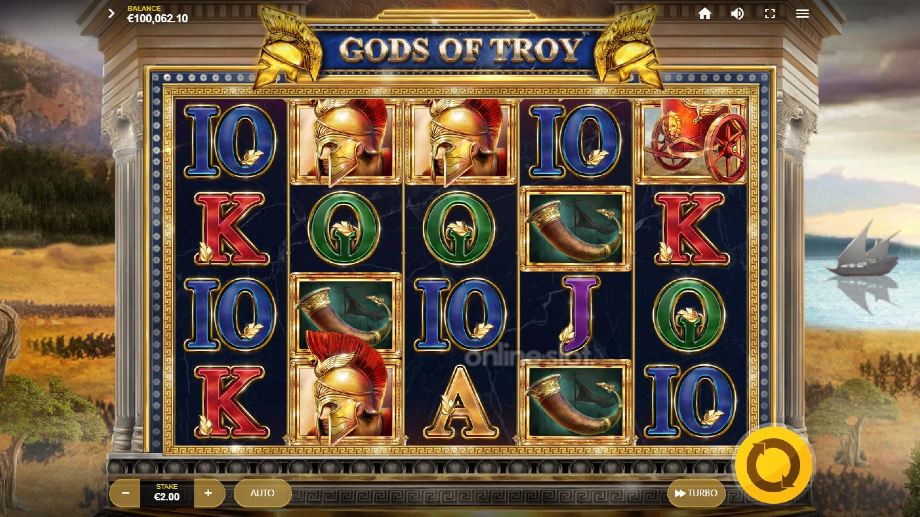 gods of troy slot base game