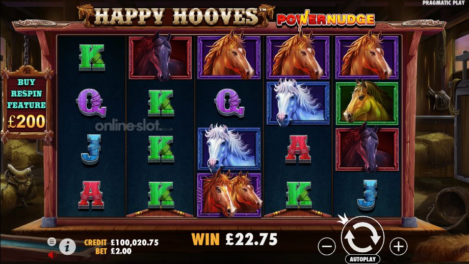 happy hooves slot base game
