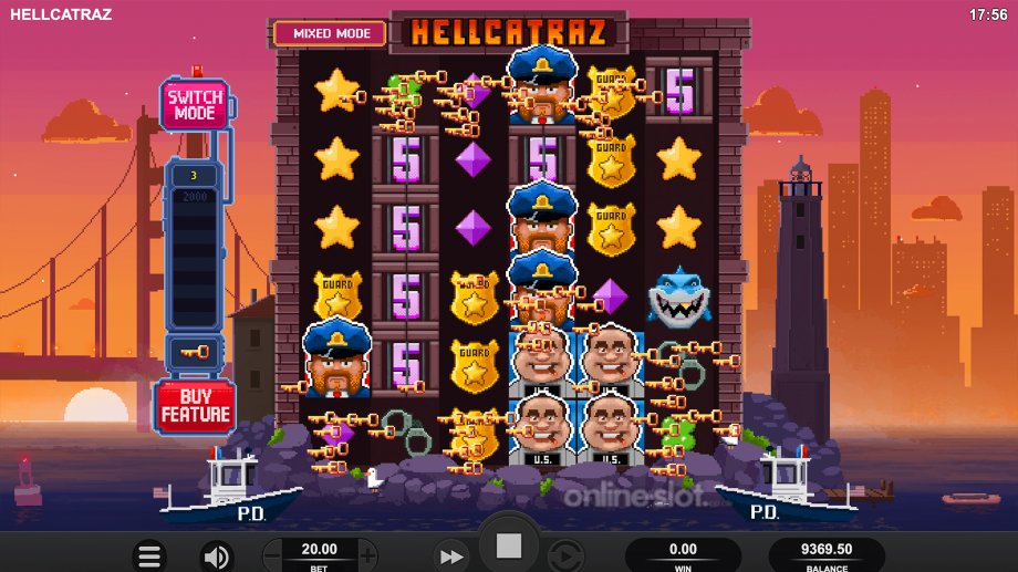 hellcatraz slot base game