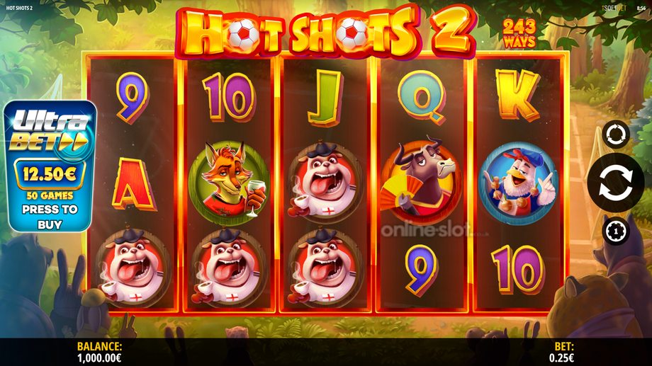 hot shots 2 slot base game