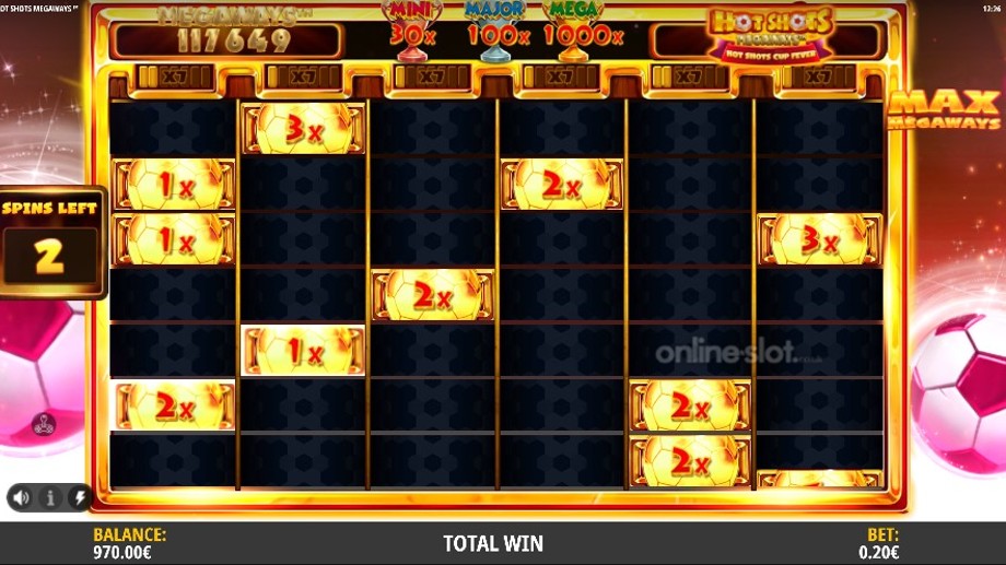 hot shots megaways slot cash respin feature