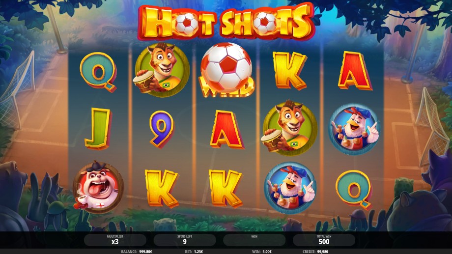 hot shots slot free spins feature