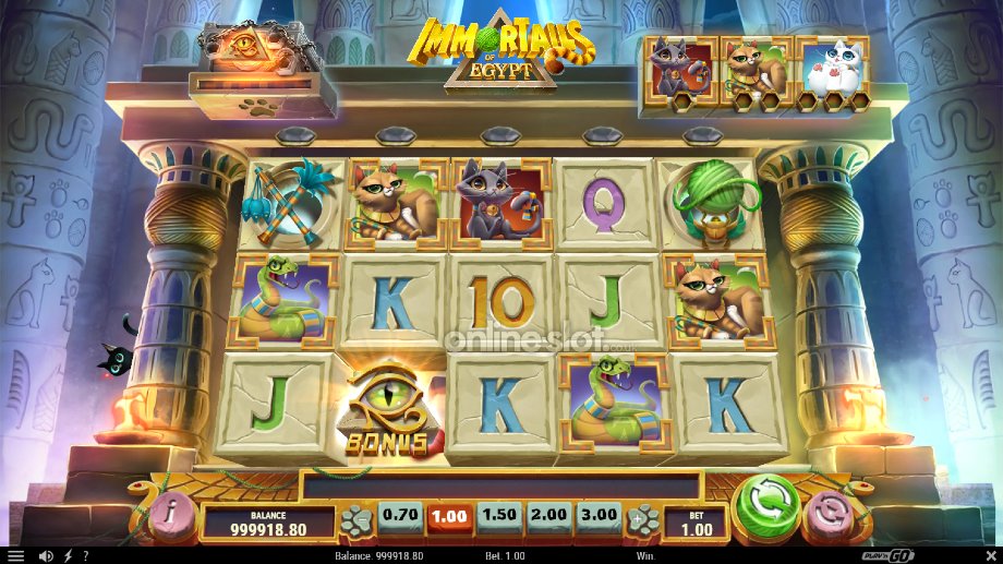 immortails of egypt slot base game