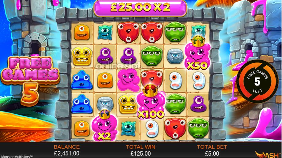 monster multipliers slot free games feature