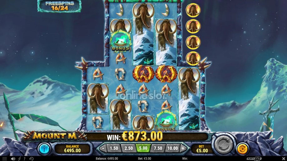 mount m slot evolution free spins feature