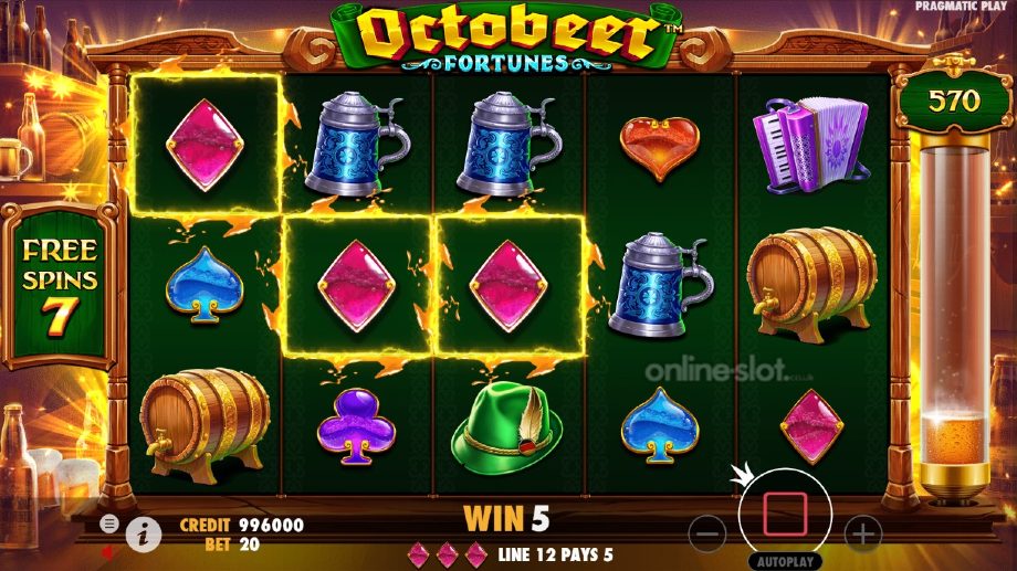 octobeer fortunes slot free spins feature
