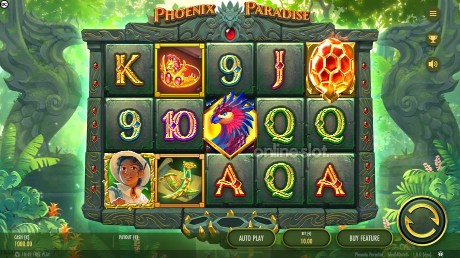 phoenix paradise slot base game