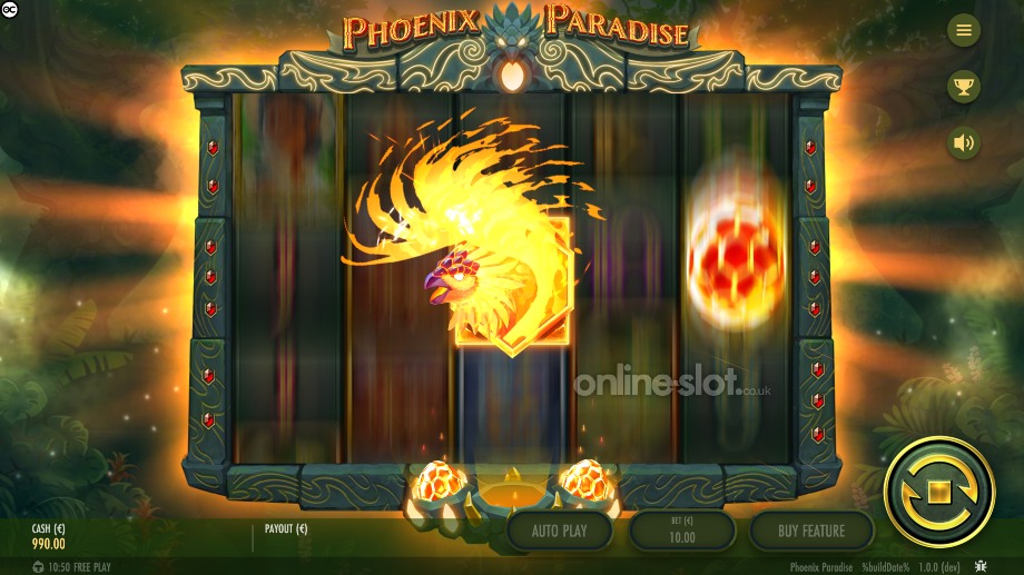 phoenix paradise slot walking wilds feature